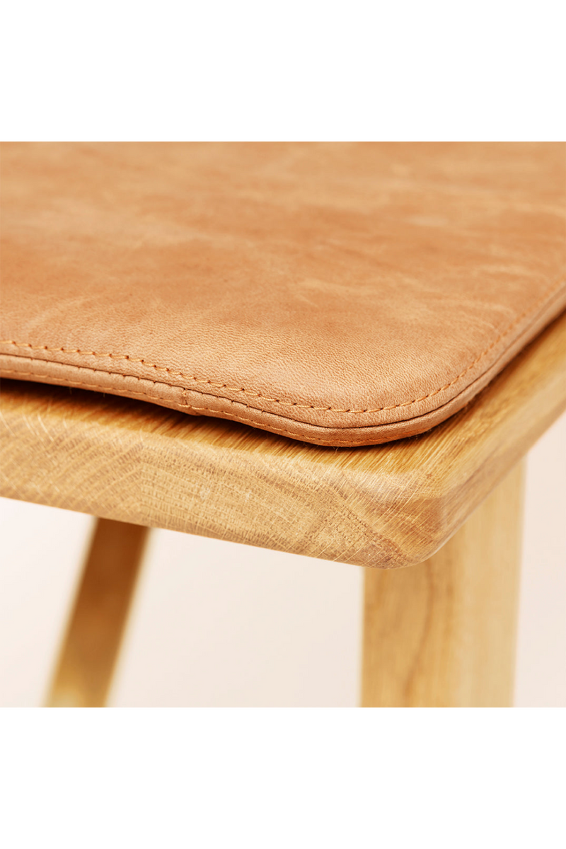 Light Brown Leather Cushion | Form & Refine Position | Oroatrade.com