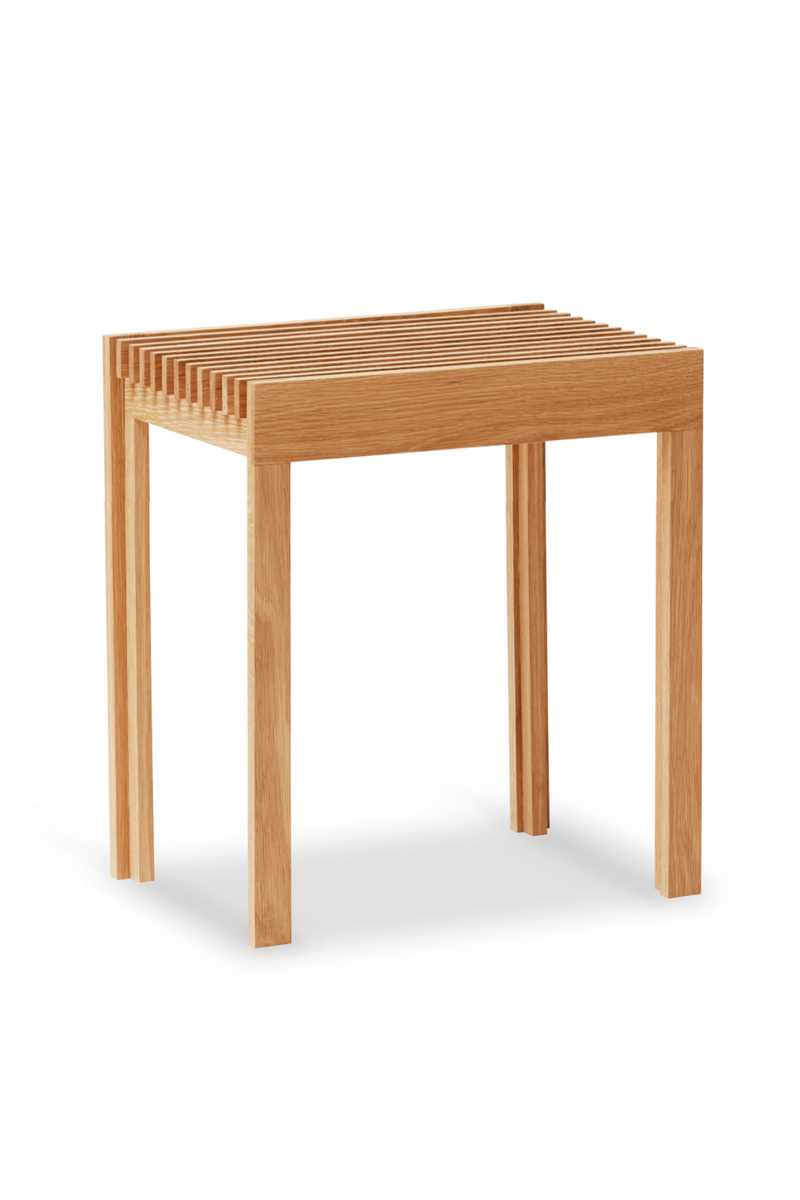 Solid Oak Slatted Stool | Form & Refine Lightweight | Oroatrade.com