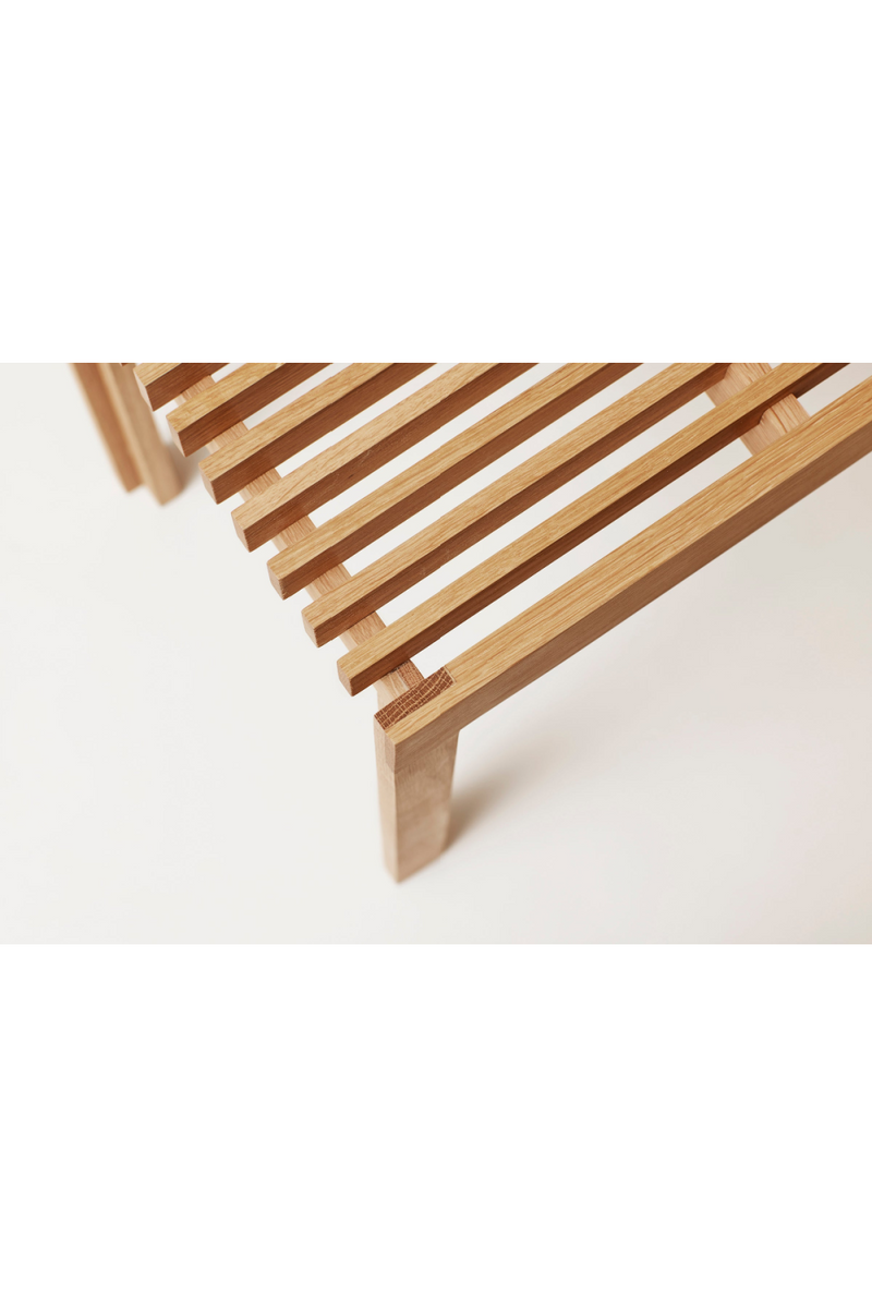 Solid Oak Slatted Stool | Form & Refine Lightweight | Oroatrade.com