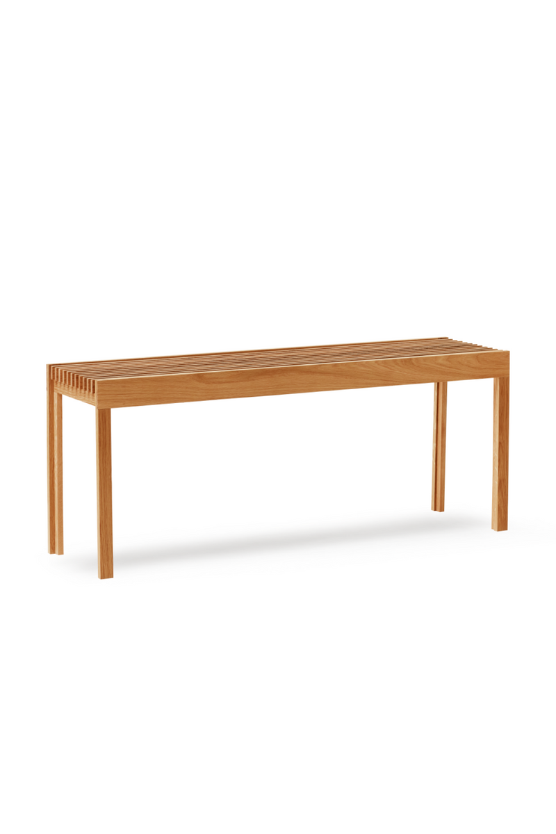 Solid Oak Slatted Bench | Form & Refine Lightweight | Oroatrade.com