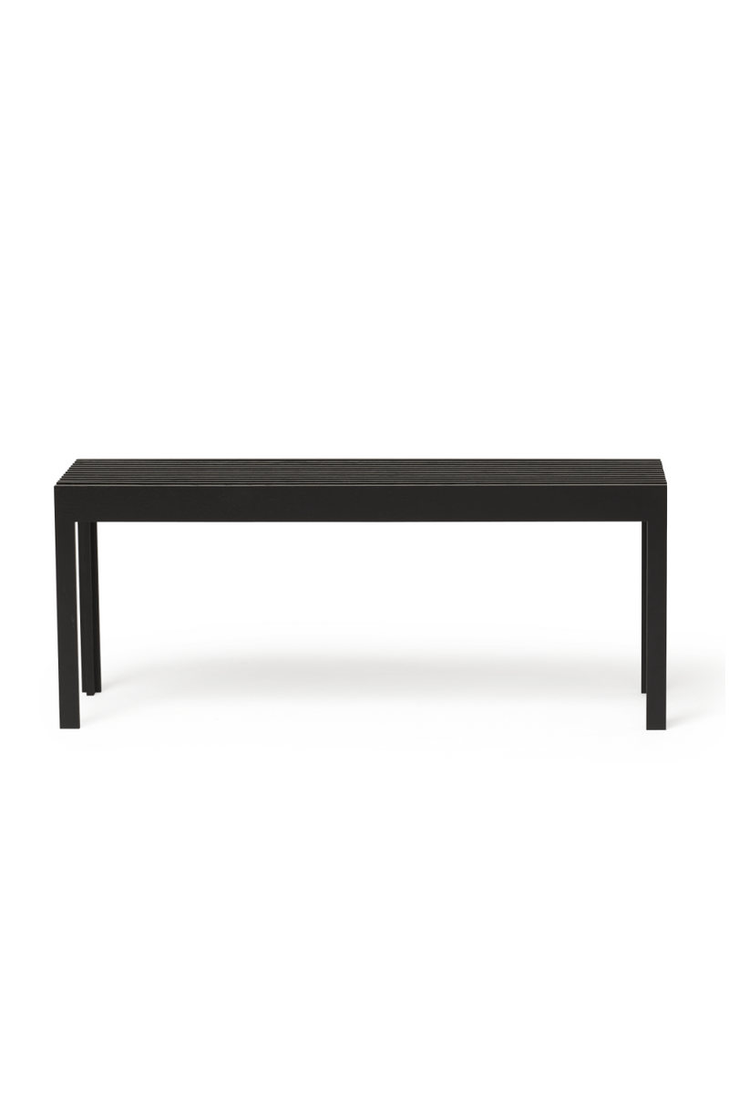 Black Oak Slatted Bench | Form & Refine Lightweight | Oroatrade.com