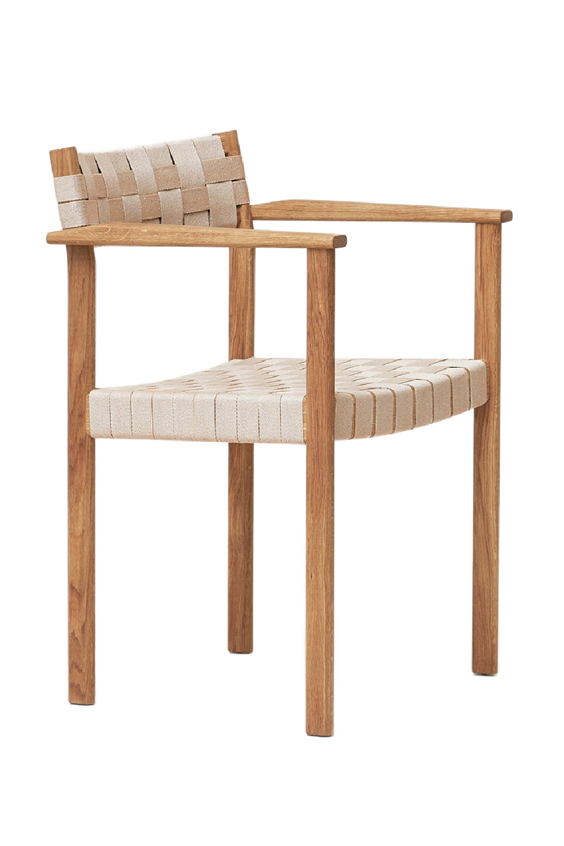 Oak Linen Webbing Armchair | Form & Refine Motif | Oroatrade.com