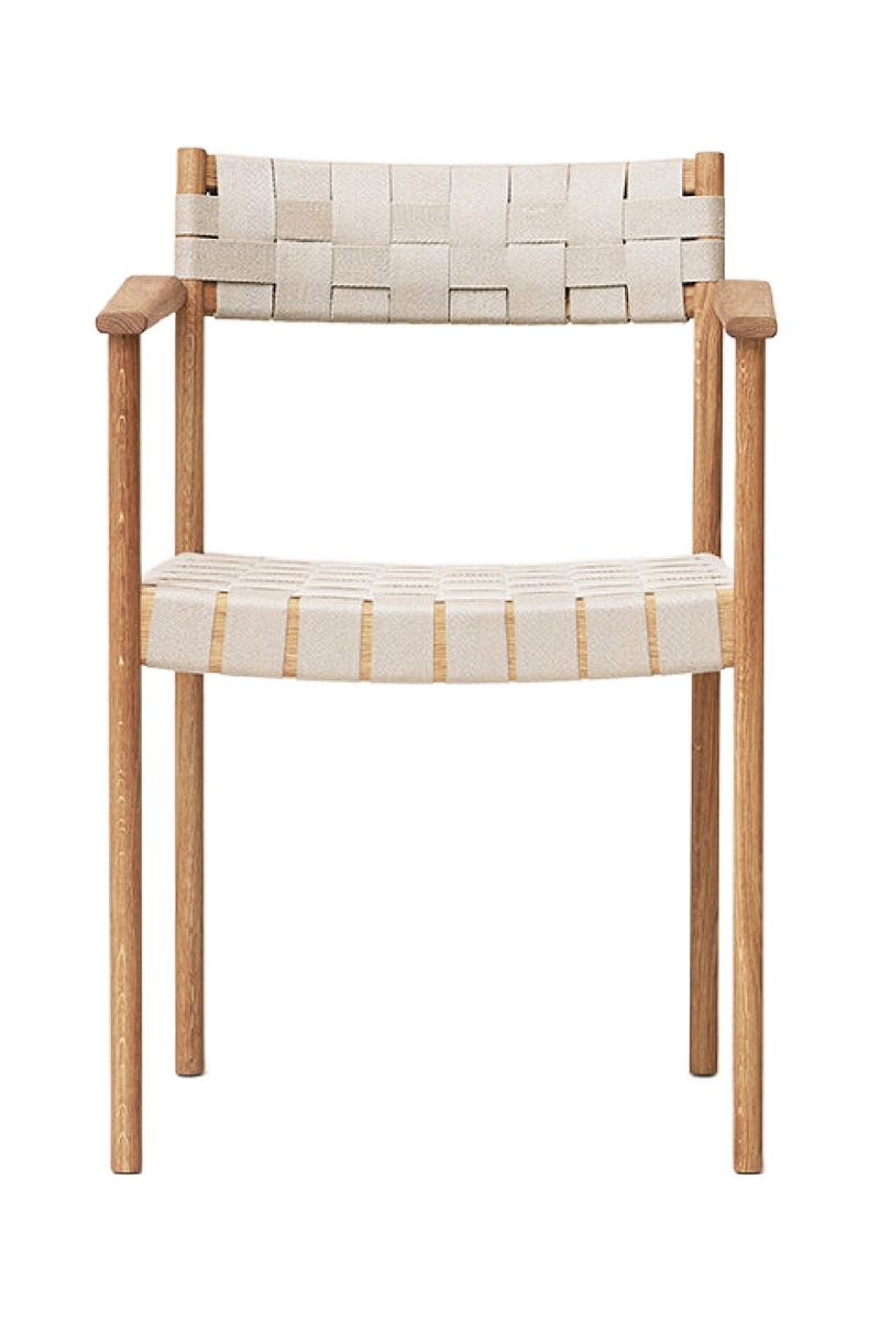 Oak Linen Webbing Armchair | Form & Refine Motif | Oroatrade.com