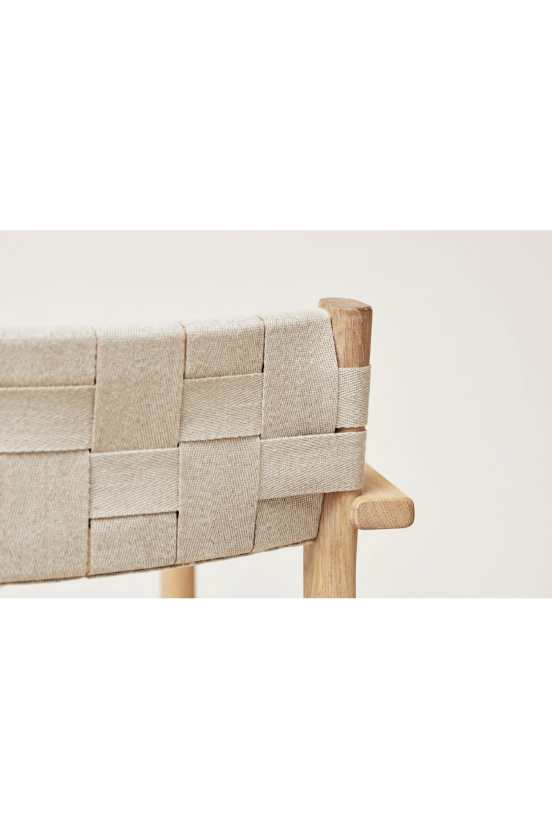 White Oak Linen Webbing Armchair | Form & Refine Motif | Oroatrade.com
