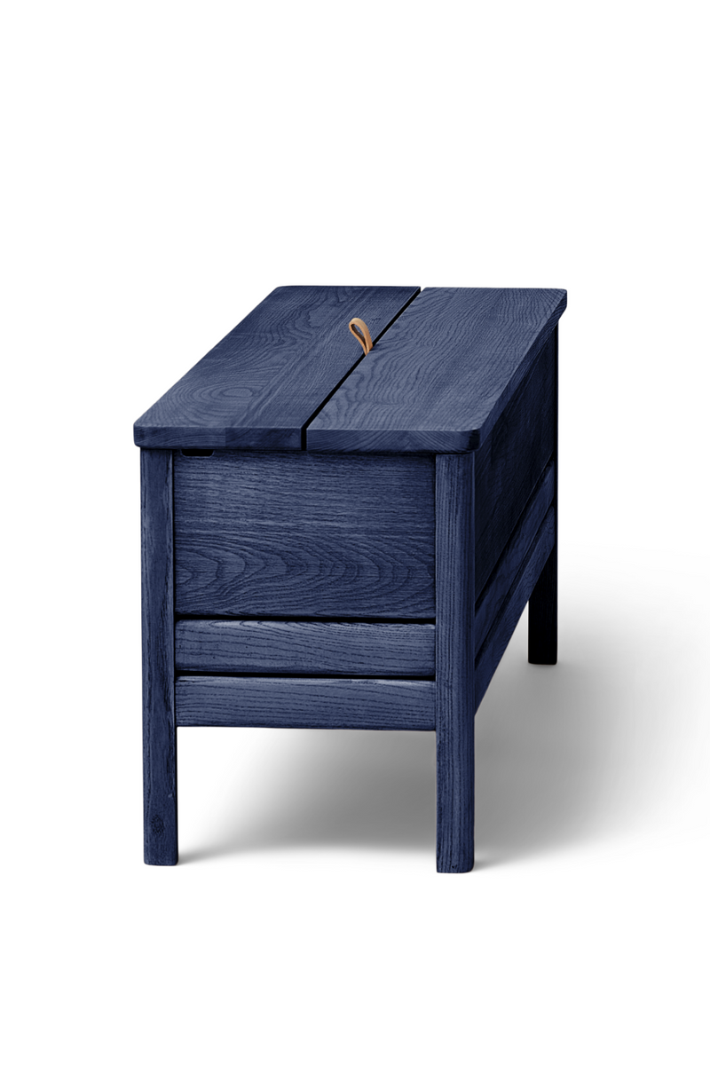 Indigo Blue Storage Bench L | Form & Refine A Line | Oroatrade.com