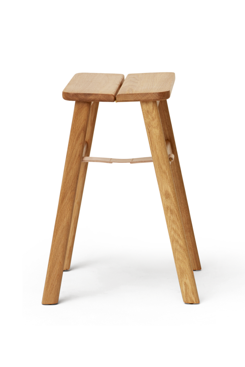 Solid Oak Foldable Stool | Form & Refine Angle | Oroatrade.com