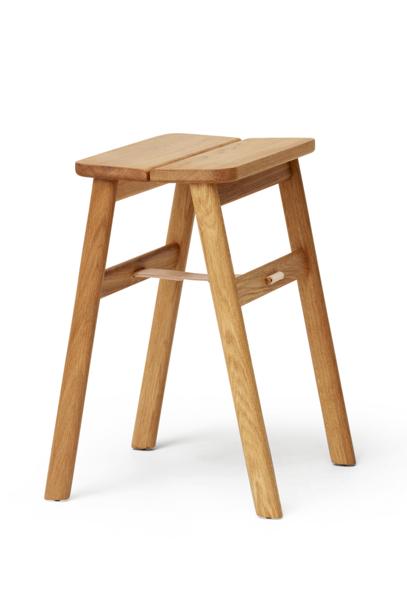 Solid Oak Foldable Stool | Form & Refine Angle | Oroatrade.com