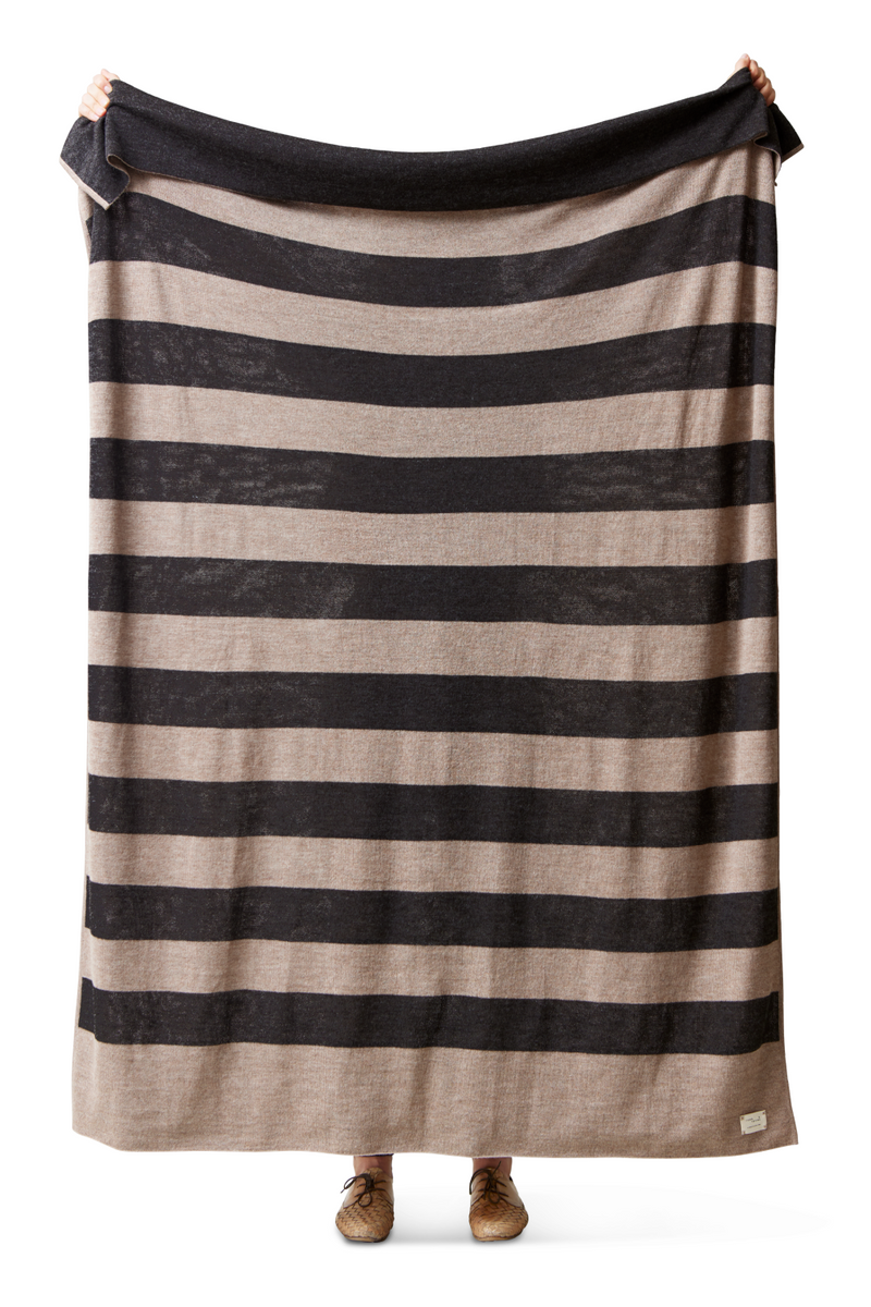 Brown Stripes Wool Plaid | Form & Refine Aymara | Oroatrade.com