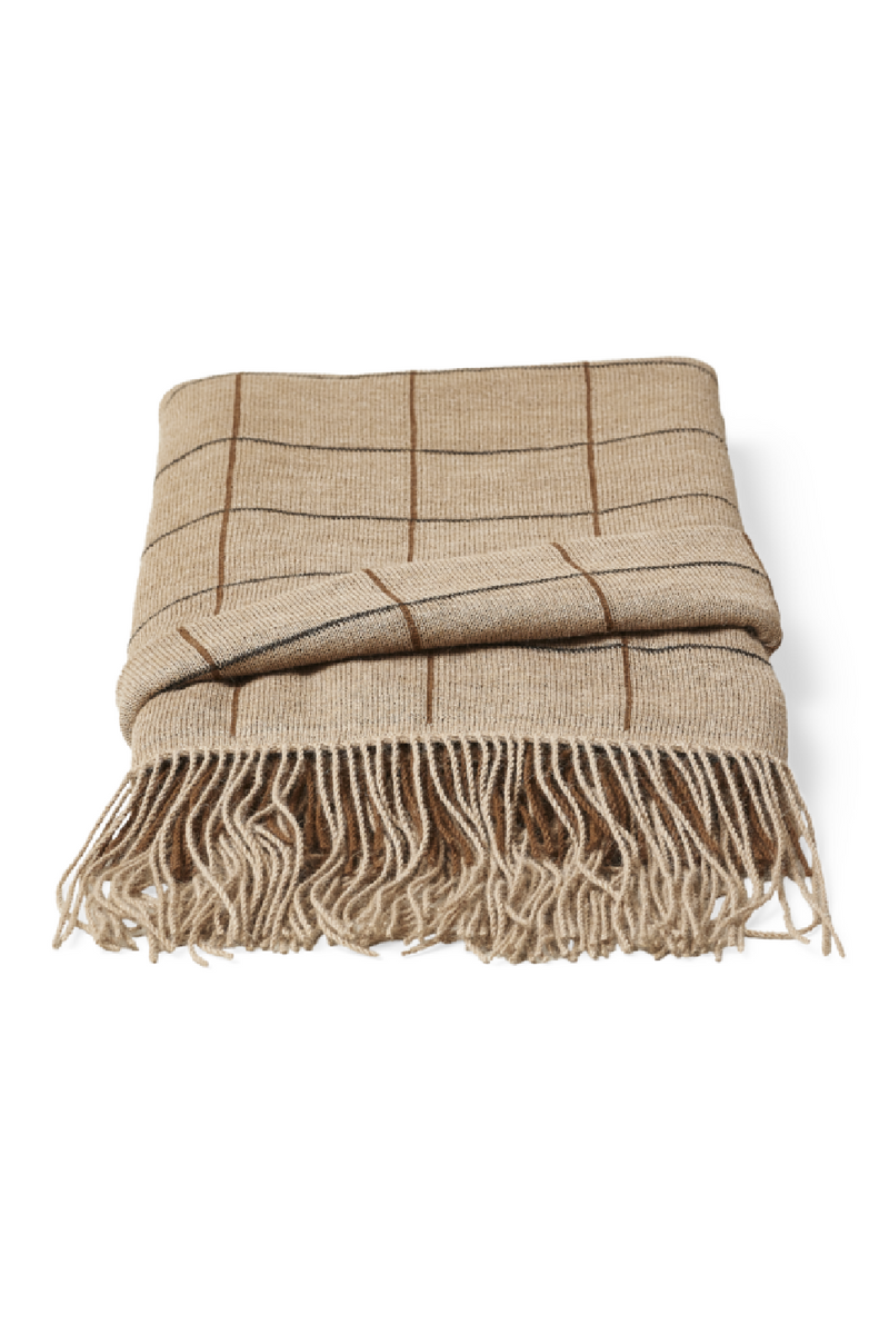 Brown Fringed Wool Blanket | Form & Refine Aymara | Oroatrade.com