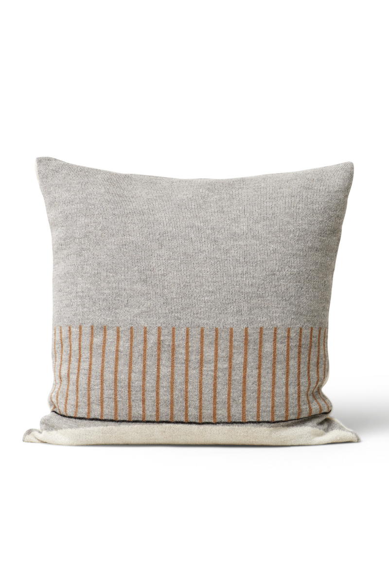 Pattern Gray Wool Square Pillow | Form & Refine Aymara | Oroatrade.com
