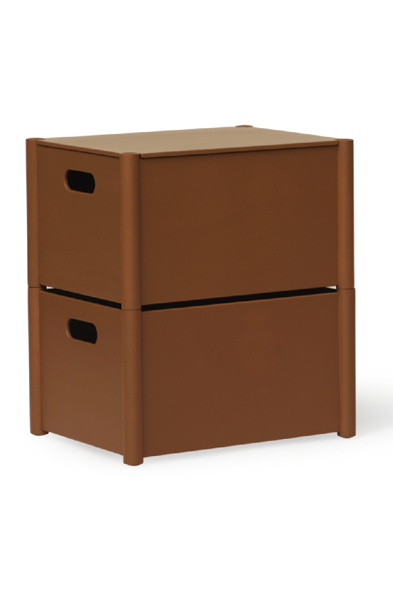 Clay Brown Storage Box L | Form & Refine Pillar | Oroatrade.com