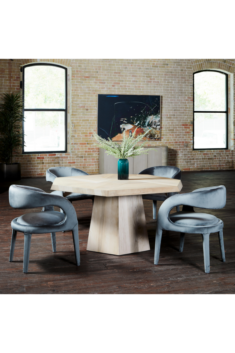 Gray Velvet Dining Chair | Four Hands Hawkins | Oroatrade.com