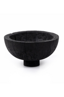 Black Wooden Pedestal Bowl | Four Hands | Oroatrade.com