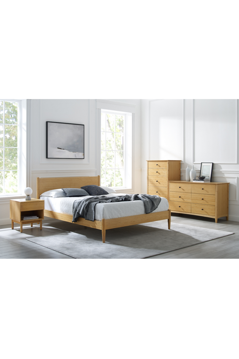 Retro-Inspired Bamboo Platform Bed | Greenington Ria | Oroatrade.com