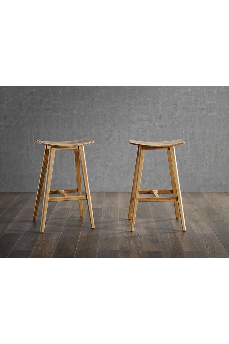 Caramelized Bamboo Counter Stools (2) | Greenington Tigris