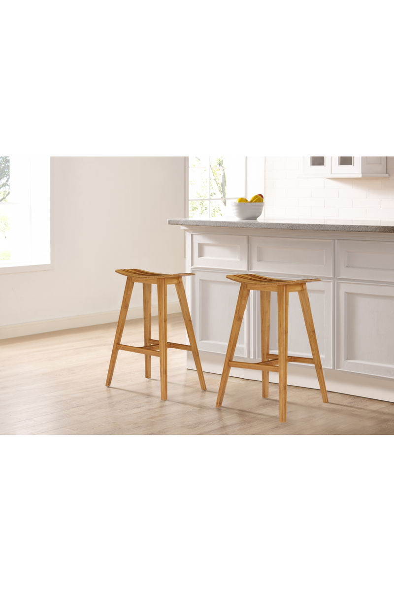 Caramelized Bamboo Counter Stools (2) | Greenington Tigris