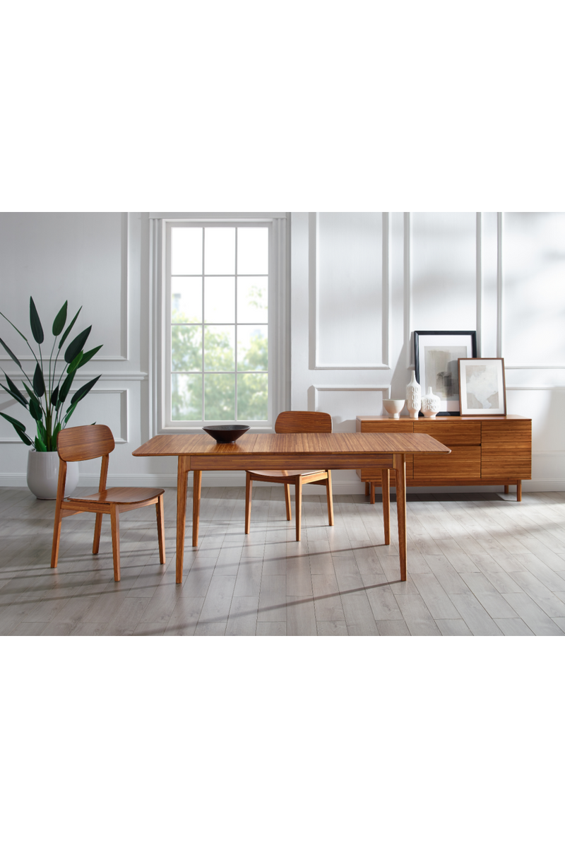 Bamboo Minimalist Dining Chair (Set of 2) | Greenington Currant | Oroatrade.com