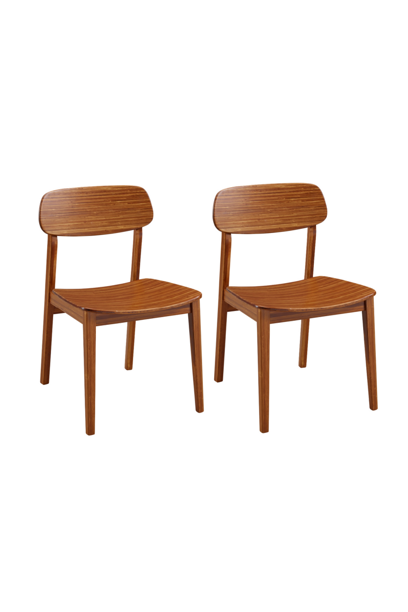 Bamboo Minimalist Dining Chair (Set of 2) | Greenington Currant | Oroatrade.com