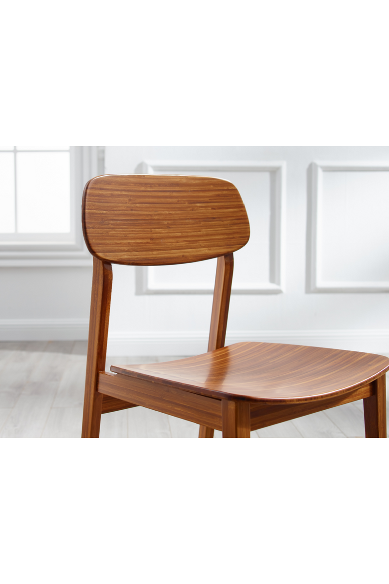 Bamboo Minimalist Dining Chair (Set of 2) | Greenington Currant | Oroatrade.com