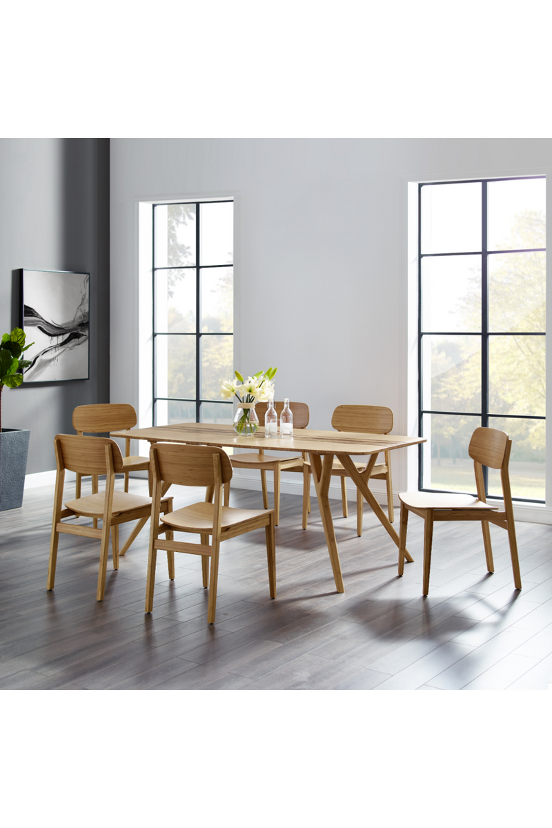 Bamboo Minimalist Dining Chair (Set of 2) | Greenington Currant | Oroatrade.com