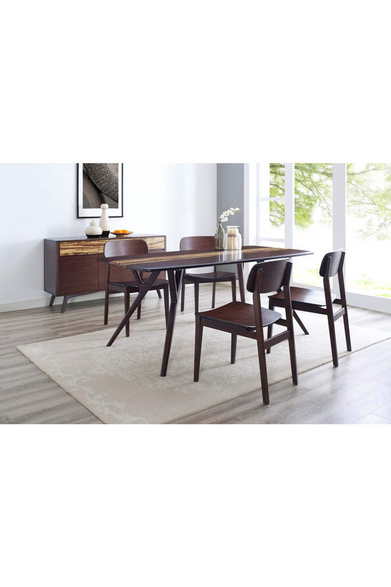 Bamboo Minimalist Dining Chair (Set of 2) | Greenington Currant | Oroatrade.com