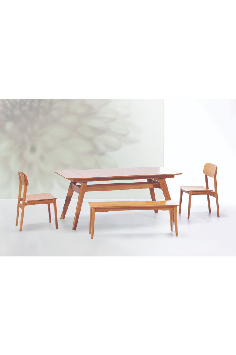 Scandinavian Bamboo Long Bench | Greenington Currant | Oroatrade.com 