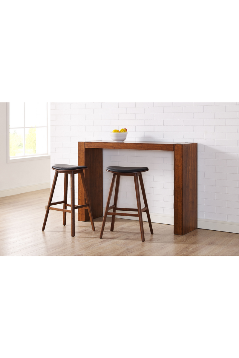 Black Leather Counter Stool (Set of 2) | Greenington Corona  | Oroatrade.com