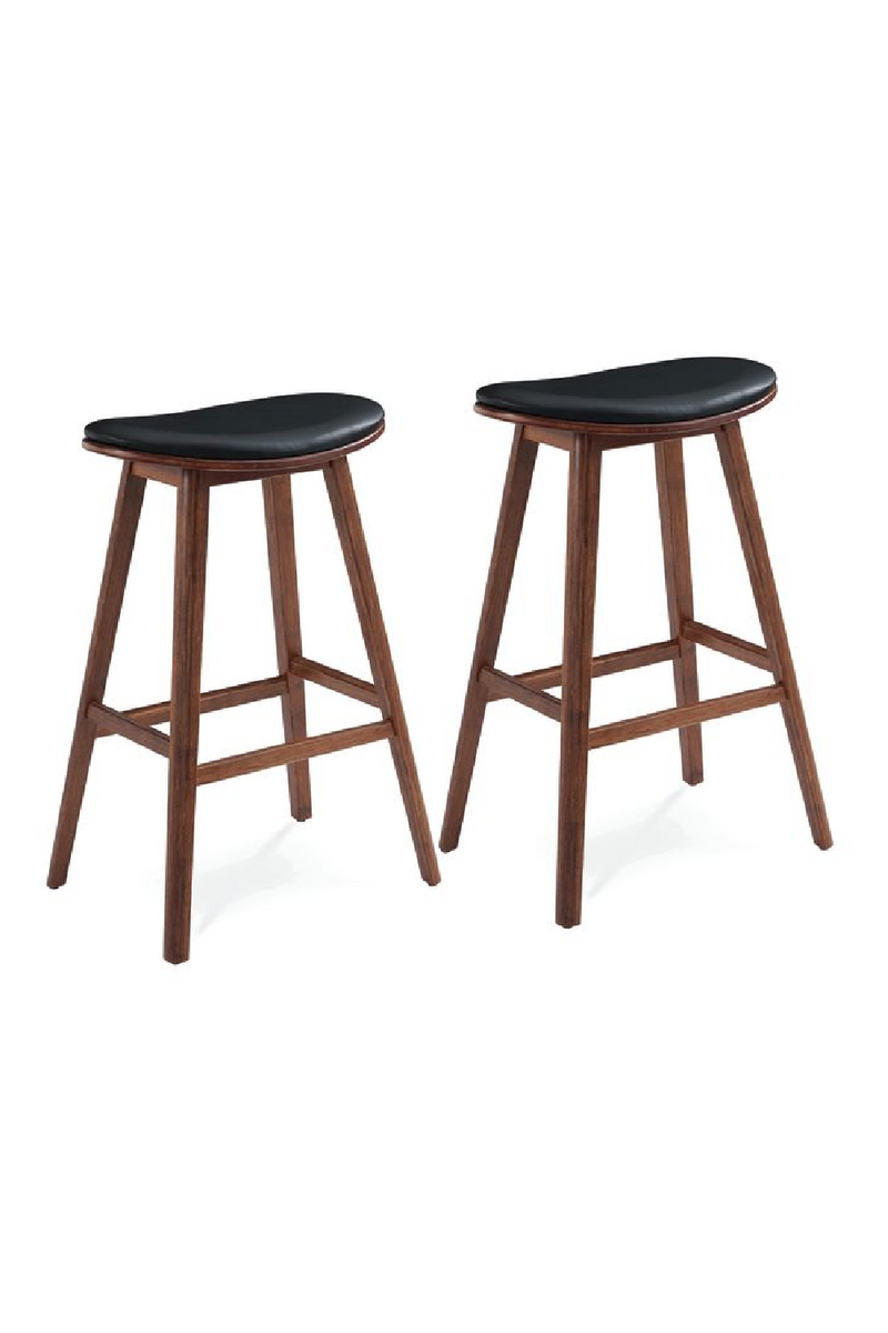 Black Leather Counter Stool (Set of 2) | Greenington Corona  | Oroatrade.com