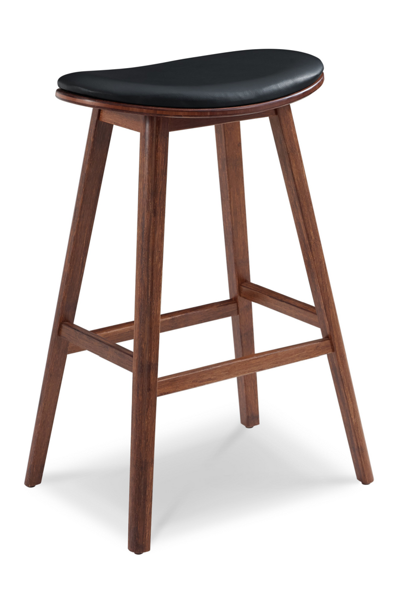 Black Leather Counter Stool (Set of 2) | Greenington Corona  | Oroatrade.com