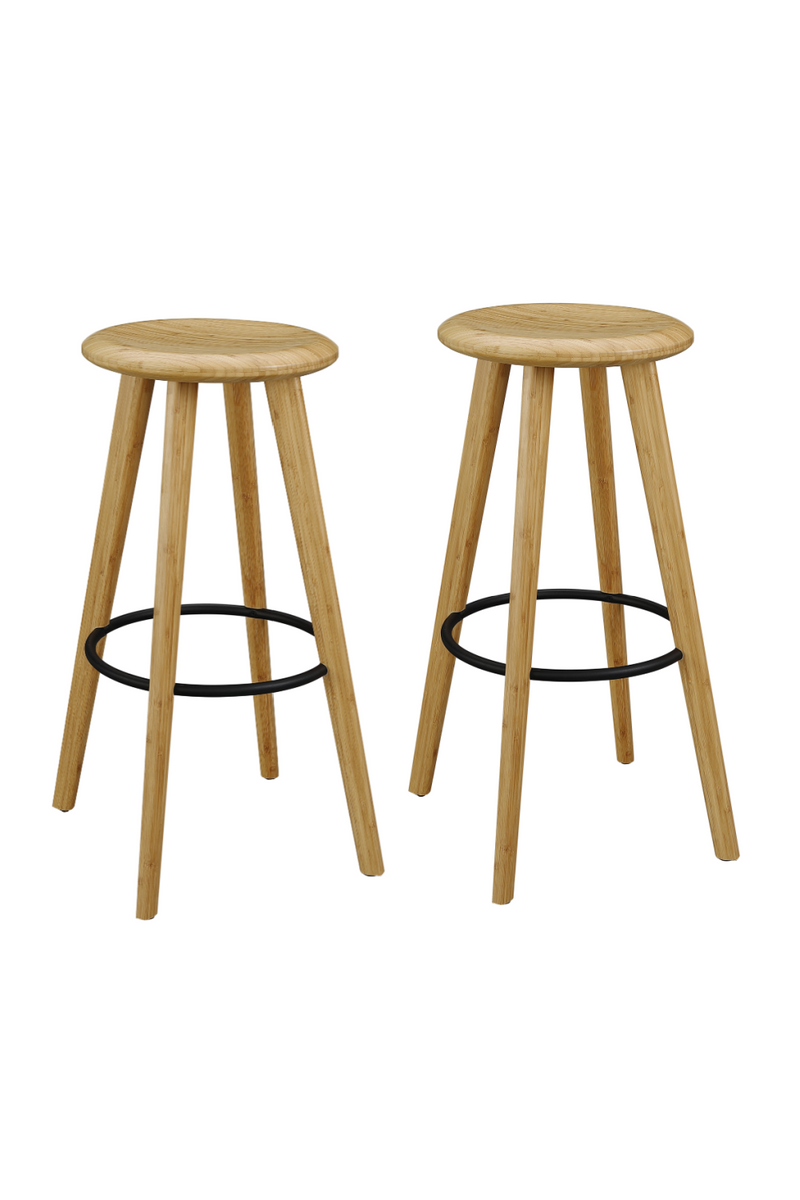 Natural Bamboo Bar Stools (2) | Greenington Mimosa | OROATRADE.COM