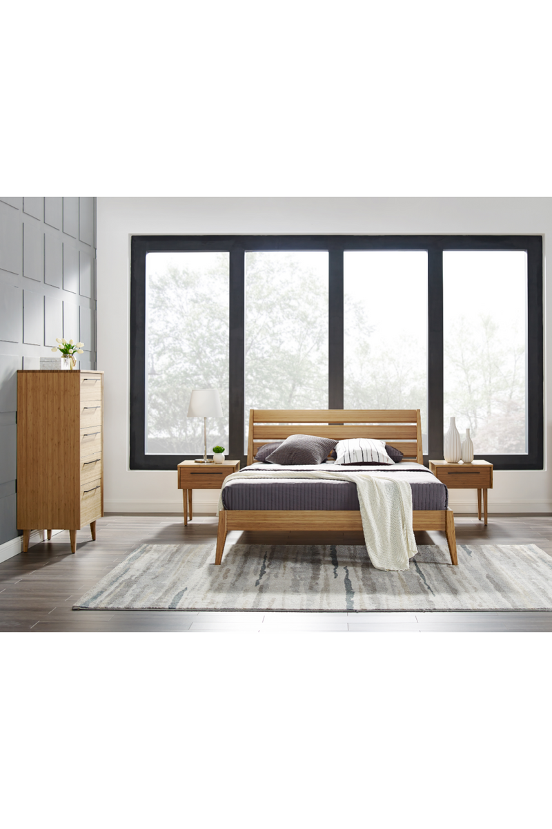 Beveled Bamboo Platform Bed | Greenington Sienna | Oroatrade.com