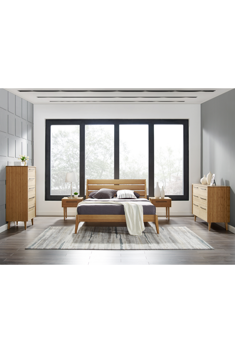 Beveled Bamboo Platform Bed | Greenington Sienna | Oroatrade.com