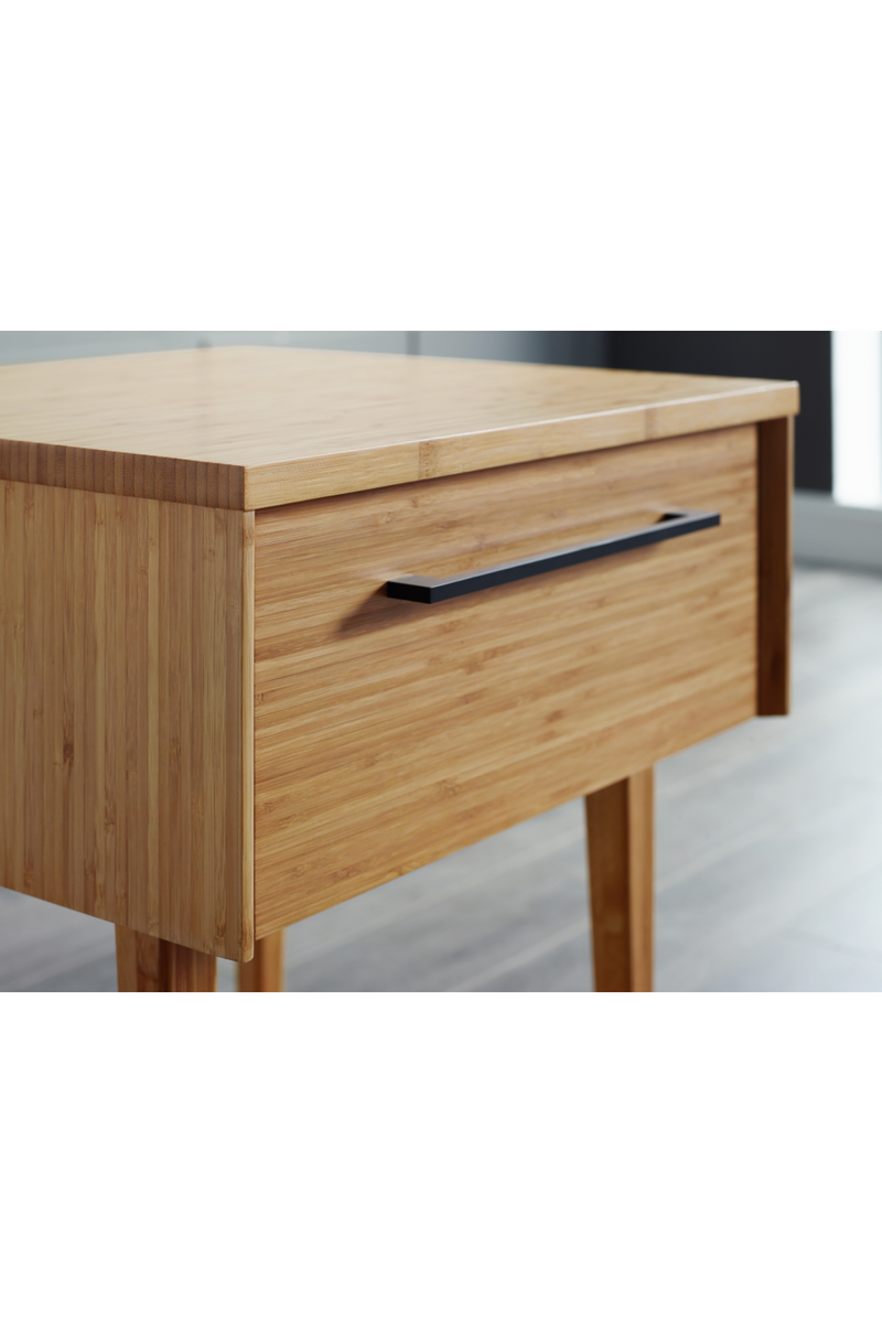 Beveled Bamboo 1-Drawer Nightstand | Greenington Sienna | Oroatrade.com 