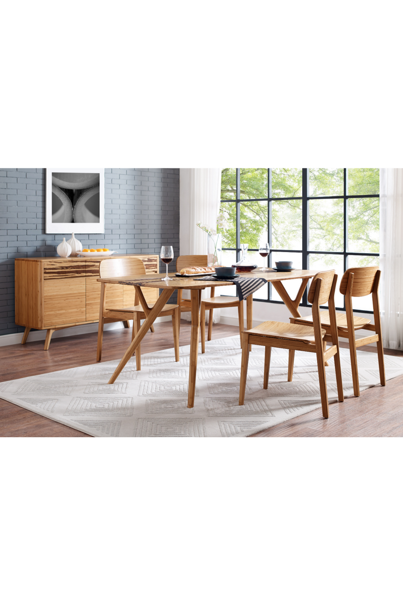 Tiger Bamboo Accented Dining Table | Greenington Azara | Oroatrade.com