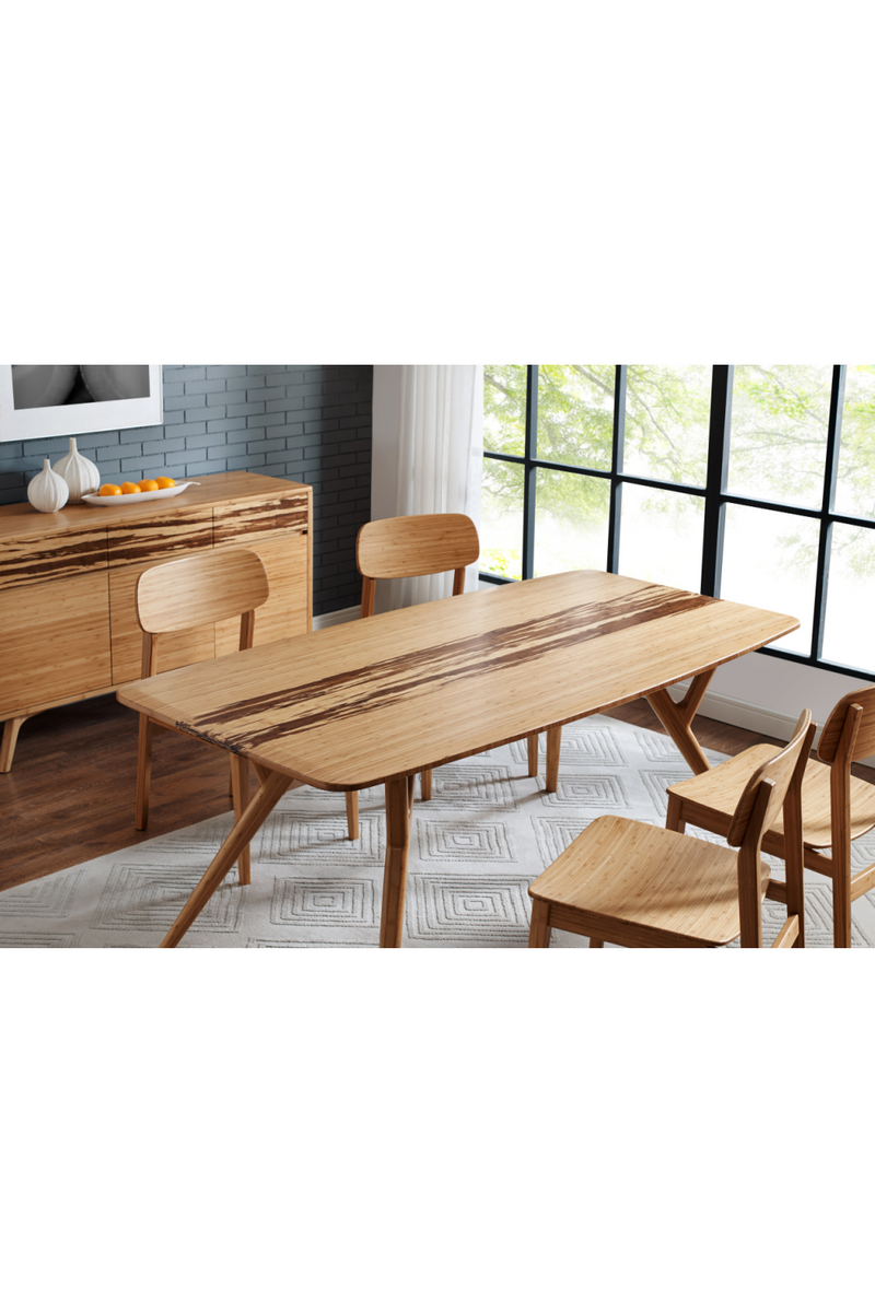 Tiger Bamboo Accented Dining Table | Greenington Azara | Oroatrade.com