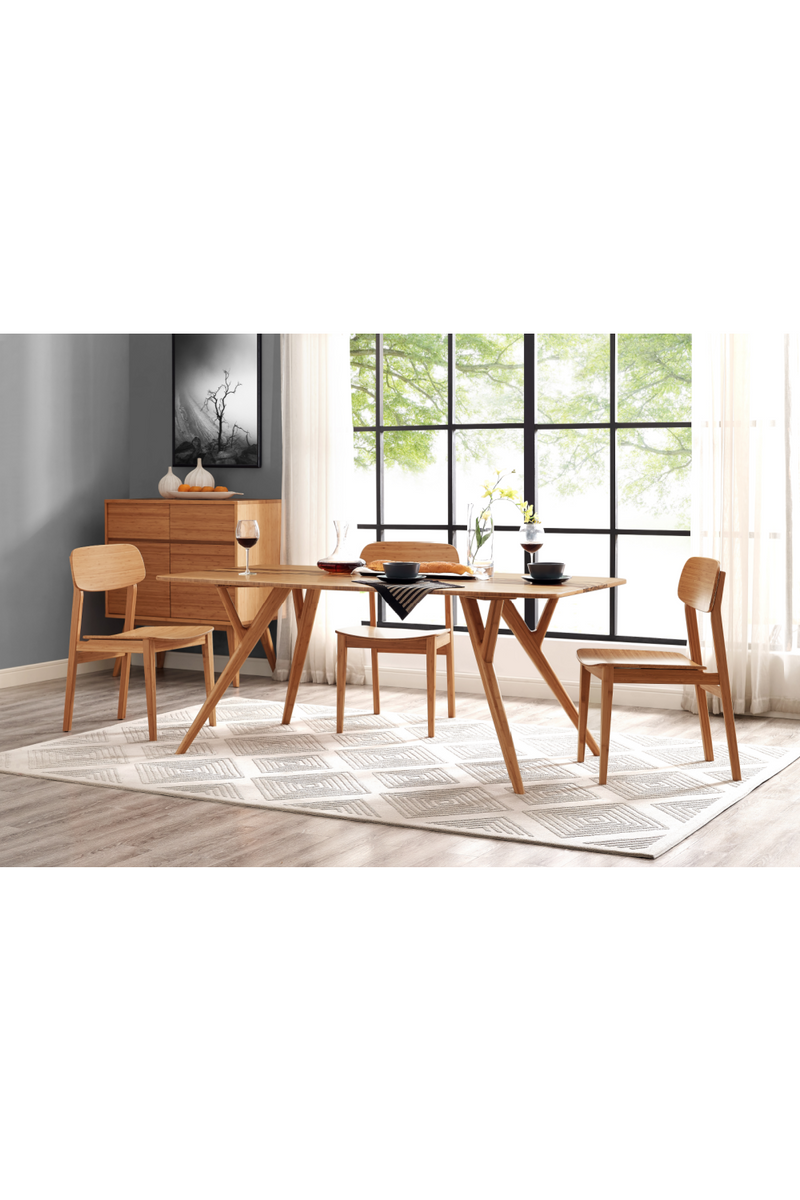 Tiger Bamboo Accented Dining Table | Greenington Azara | Oroatrade.com