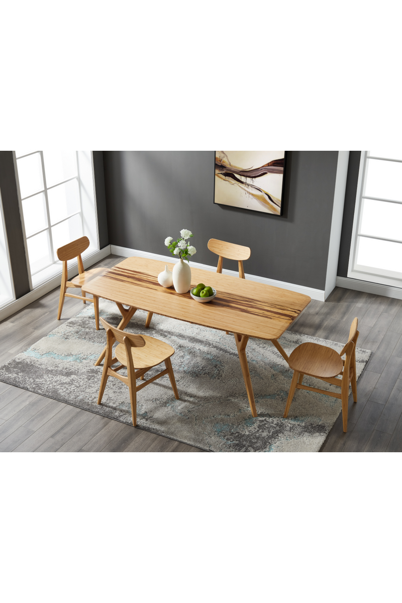 Tiger Bamboo Accented Dining Table | Greenington Azara | Oroatrade.com