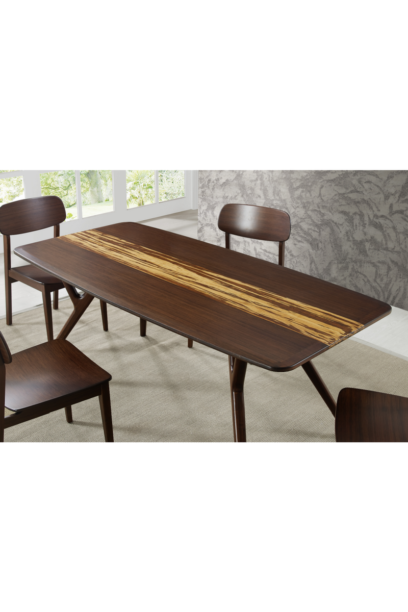 Tiger Bamboo Accented Dining Table | Greenington Azara | Oroatrade.com