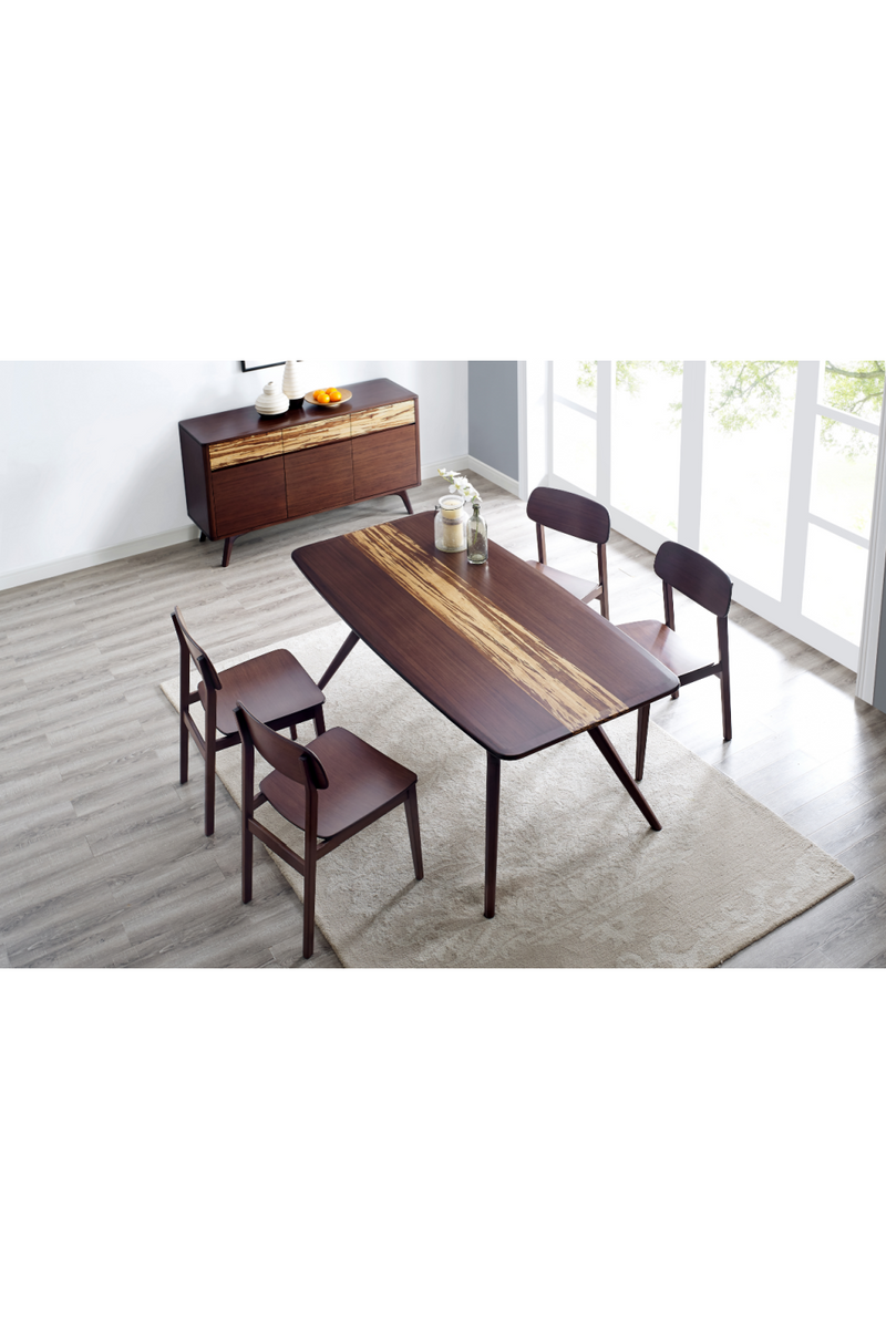 Tiger Bamboo Accented Dining Table | Greenington Azara | Oroatrade.com