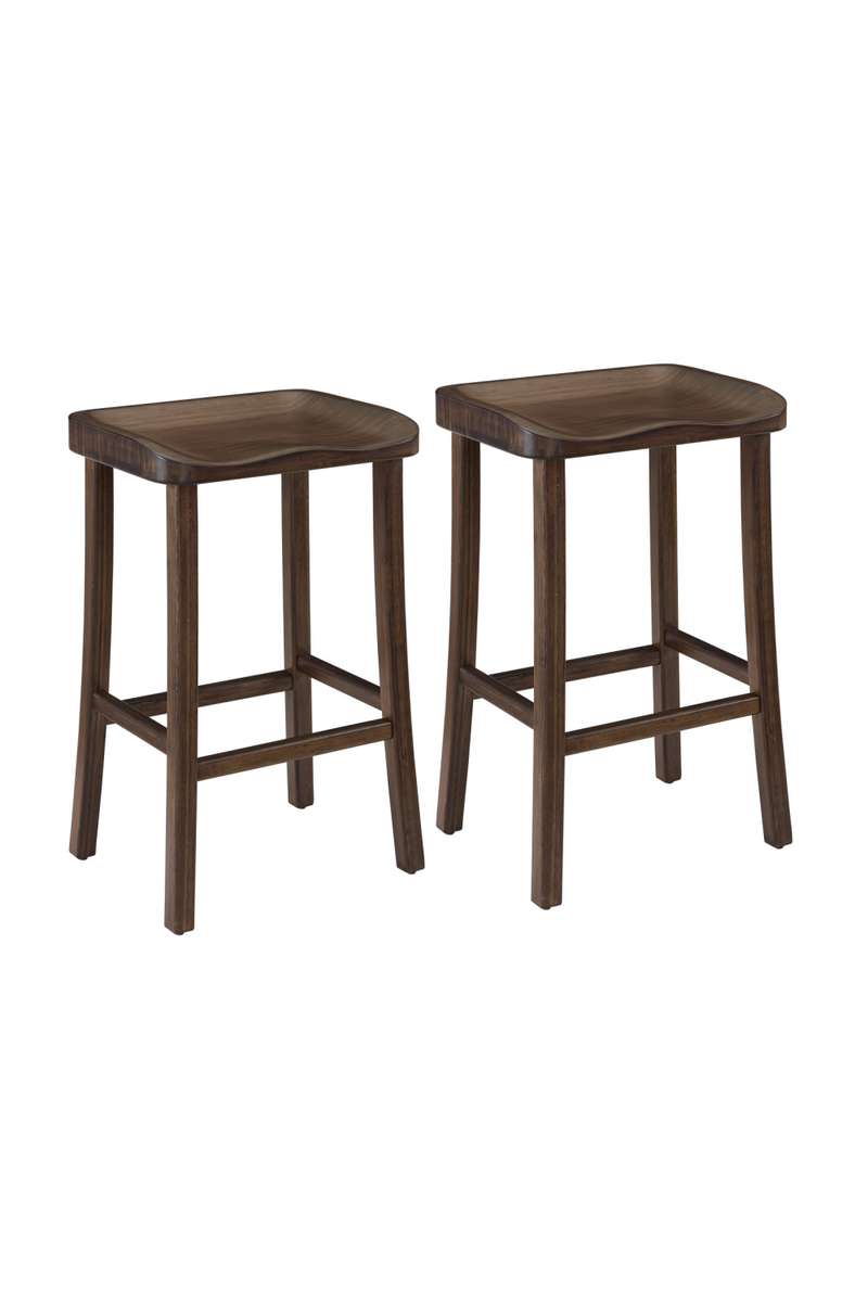 Solid Bamboo Counter Stools (2) | Greenington Tulip | Oroatrade.com