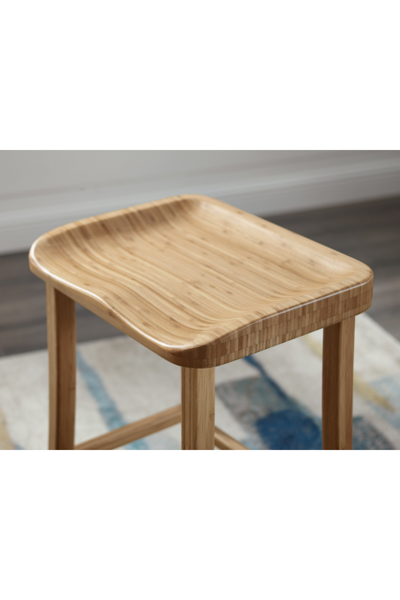 Solid Bamboo Counter Stools (2) | Greenington Tulip | Oroatrade.com