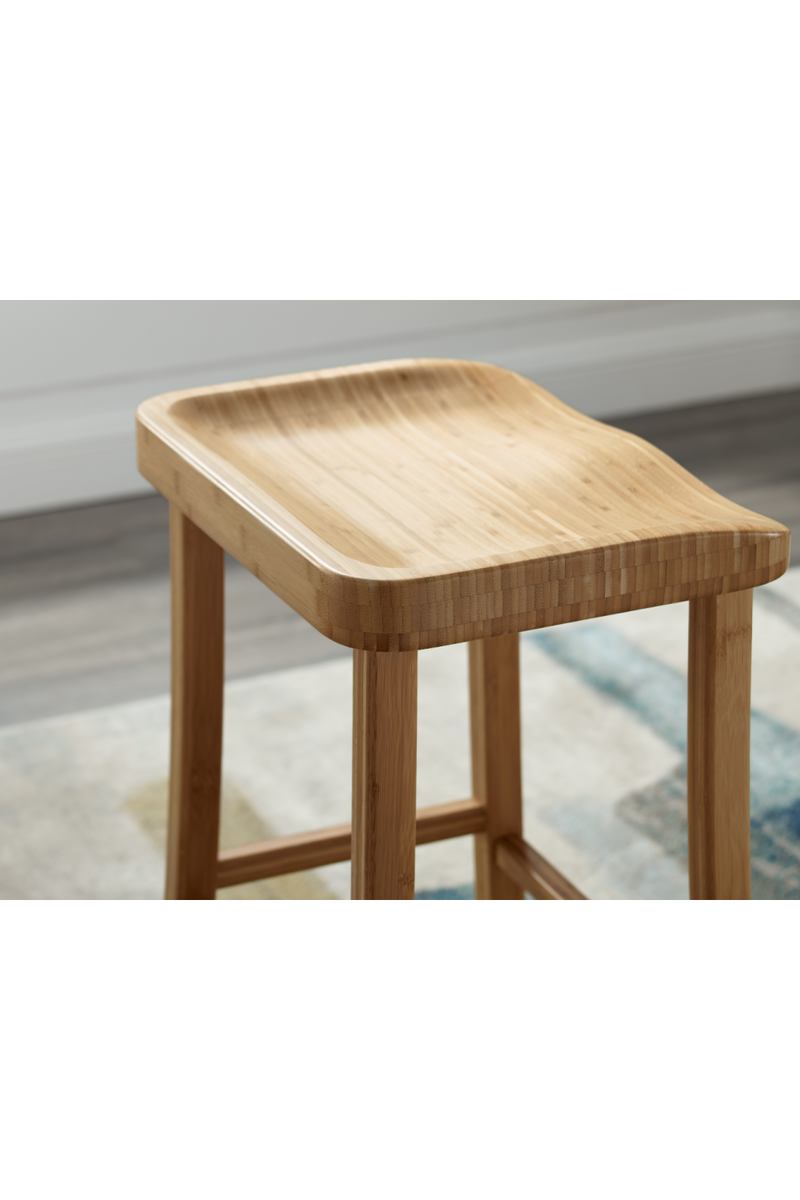 Solid Bamboo Counter Stools (2) | Greenington Tulip | Oroatrade.com