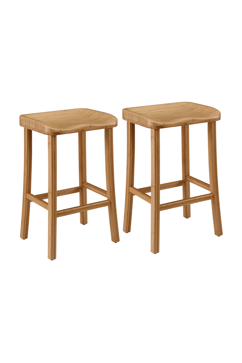 Solid Bamboo Counter Stools (2) | Greenington Tulip | Oroatrade.com