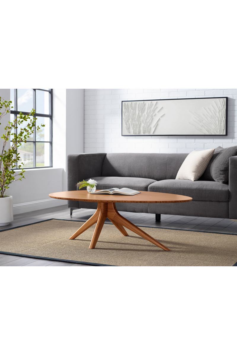 Oval Bamboo Coffee Table | Greenington Rosemary | Oroatrade.com