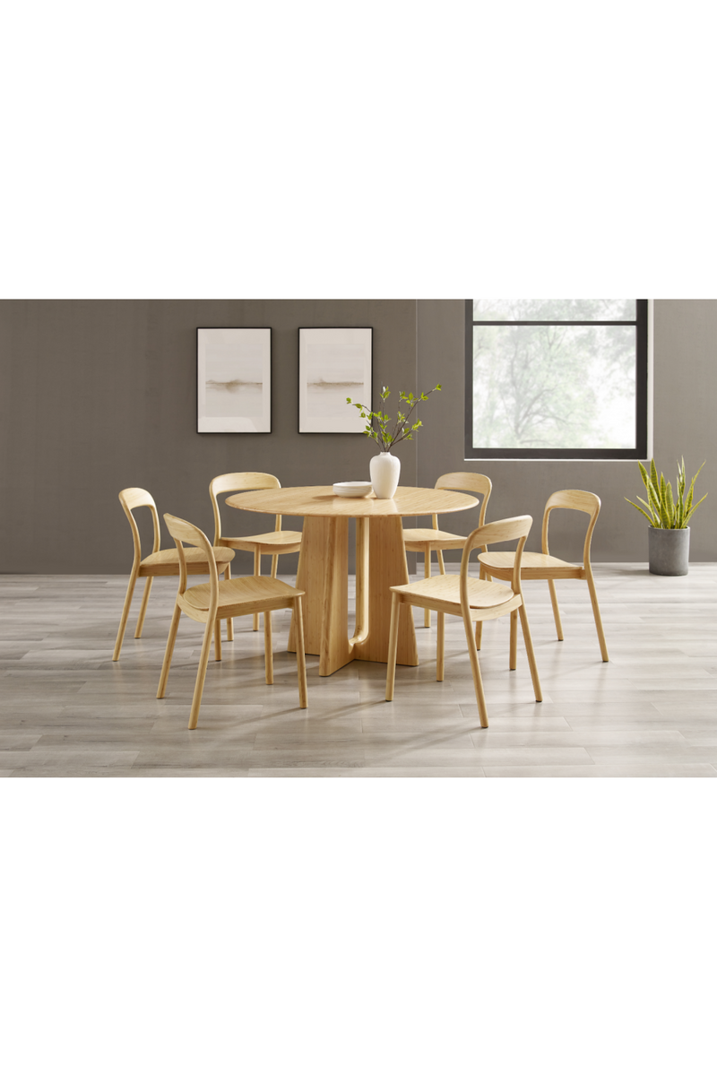 Bamboo Round Dining Table | Greenington Luna | Oroatrade.com