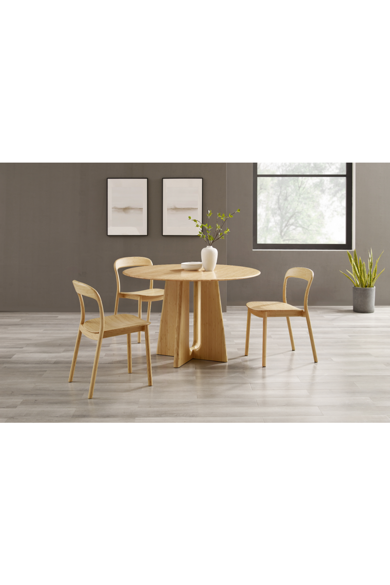 Bamboo Round Dining Table | Greenington Luna | Oroatrade.com