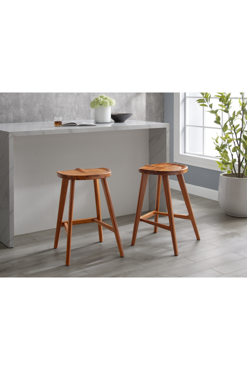 Amber Bamboo Counter Stools (2) | Greenington Max | Oroatrade.com