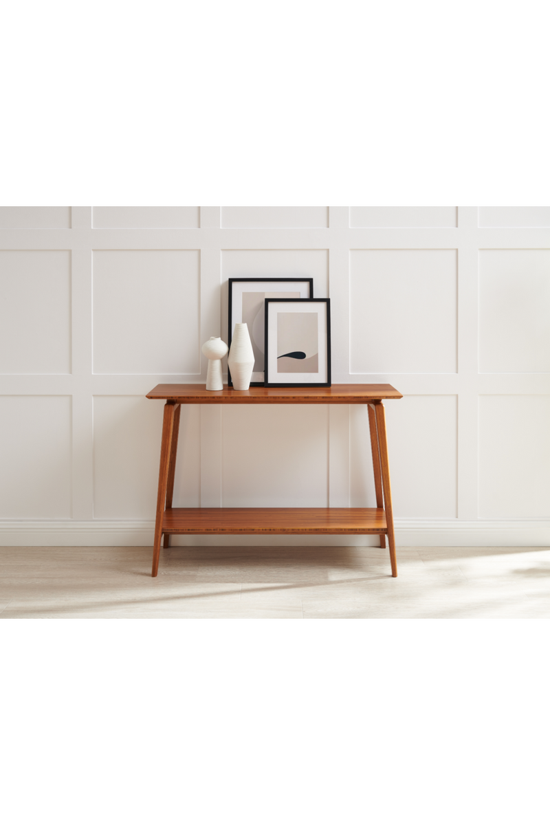 Two-Tiered Bamboo Console Table | Greenington Antares | Oroatrade.com