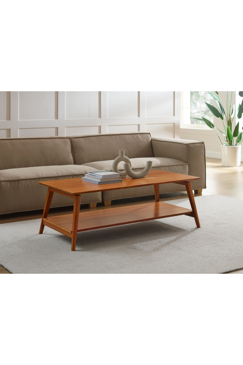 Two-Tiered Bamboo Coffee Table | Greenington Antares | Oroatrade.com