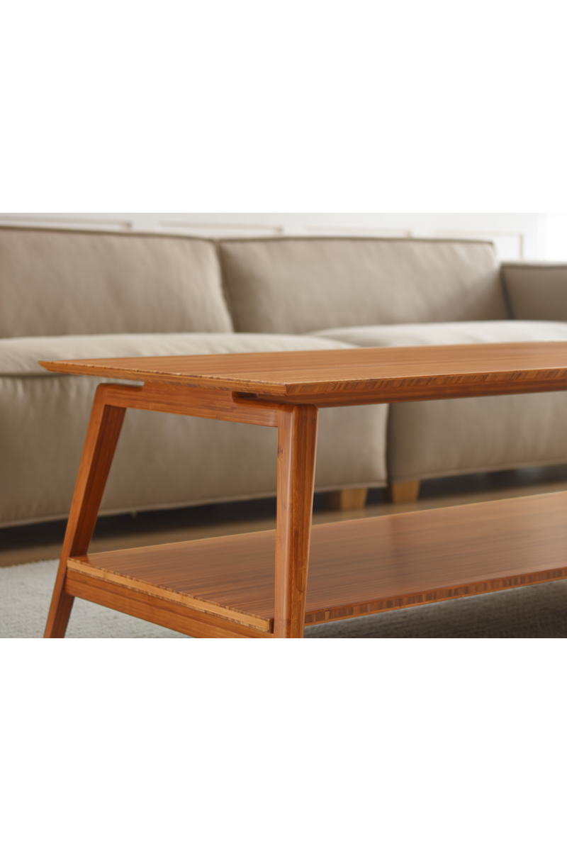 Two-Tiered Bamboo Coffee Table | Greenington Antares | Oroatrade.com